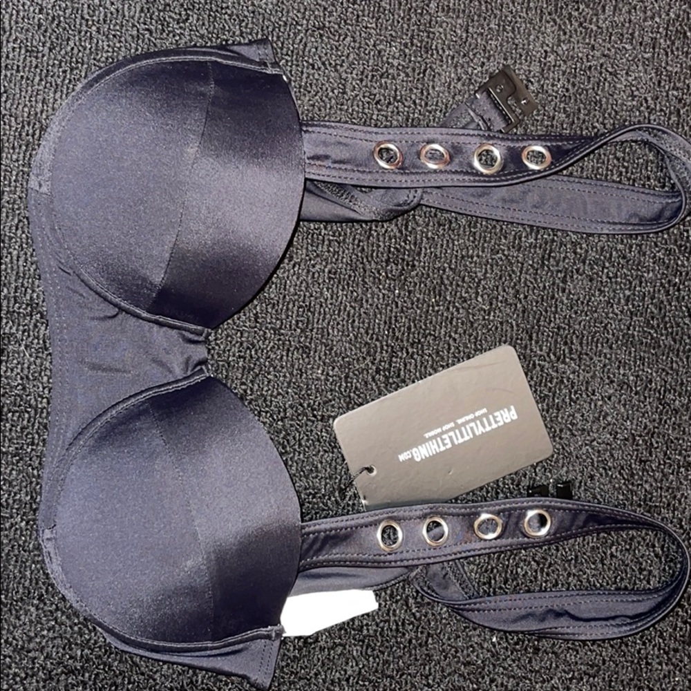 BRAND NEW. Black eyelet cupped Bikini top